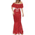 Custom Pacific Rugby Spirit Mermaid Dress Tonga Ngatu Pride Red Edition - Polynesian Pride