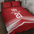 Custom Pacific Rugby Spirit Quilt Bed Set Tonga Ngatu Pride Red Edition - Polynesian Pride