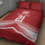 Custom Pacific Rugby Spirit Quilt Bed Set Tonga Ngatu Pride Red Edition - Polynesian Pride