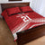 Custom Pacific Rugby Spirit Quilt Bed Set Tonga Ngatu Pride Red Edition - Polynesian Pride