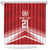 Custom Pacific Rugby Spirit Shower Curtain Tonga Ngatu Pride Red Edition - Polynesian Pride