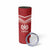 Custom Pacific Rugby Spirit Skinny Tumbler Tonga Ngatu Pride Red Edition - Polynesian Pride