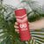 Custom Pacific Rugby Spirit Skinny Tumbler Tonga Ngatu Pride Red Edition - Polynesian Pride