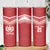 Custom Pacific Rugby Spirit Skinny Tumbler Tonga Ngatu Pride Red Edition - Polynesian Pride