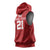 Custom Pacific Rugby Spirit Sleeveless Hoodie Tonga Ngatu Pride Red Edition - Polynesian Pride