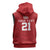 Custom Pacific Rugby Spirit Sleeveless Zip Hoodie Tonga Ngatu Pride Red Edition - Polynesian Pride