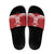 Custom Pacific Rugby Spirit Slide Sandals Tonga Ngatu Pride Red Edition - Polynesian Pride