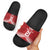Custom Pacific Rugby Spirit Slide Sandals Tonga Ngatu Pride Red Edition - Polynesian Pride