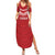 Custom Pacific Rugby Spirit Summer Maxi Dress Tonga Ngatu Pride Red Edition - Polynesian Pride