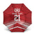 Custom Pacific Rugby Spirit Umbrella Tonga Ngatu Pride Red Edition - Polynesian Pride