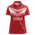 Custom Pacific Rugby Spirit Women Polo Shirt Tonga Ngatu Pride Red Edition - Polynesian Pride