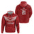 Custom Pacific Rugby Spirit Zip Hoodie Tonga Ngatu Pride Red Edition - Polynesian Pride