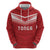 Custom Pacific Rugby Spirit Zip Hoodie Tonga Ngatu Pride Red Edition - Polynesian Pride