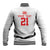 Custom Pacific Rugby Spirit Baseball Jacket Tonga Ngatu Pride White Edition - Polynesian Pride
