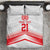 Custom Pacific Rugby Spirit Bedding Set Tonga Ngatu Pride White Edition - Polynesian Pride