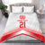 Custom Pacific Rugby Spirit Bedding Set Tonga Ngatu Pride White Edition - Polynesian Pride