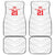 Custom Pacific Rugby Spirit Car Mats Tonga Ngatu Pride White Edition - Polynesian Pride