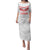 Custom Pacific Rugby Spirit Family Matching Puletasi and Hawaiian Shirt Tonga Ngatu Pride White Edition - Polynesian Pride