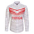 Custom Pacific Rugby Spirit Family Matching Short Sleeve Bodycon Dress and Hawaiian Shirt Tonga Ngatu Pride White Edition - Polynesian Pride