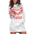 Custom Pacific Rugby Spirit Hoodie Dress Tonga Ngatu Pride White Edition - Polynesian Pride