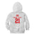 Custom Pacific Rugby Spirit Kid Hoodie Tonga Ngatu Pride White Edition - Polynesian Pride