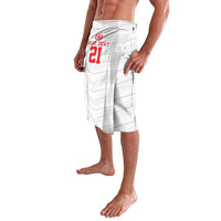 Custom Pacific Rugby Spirit Lavalava Tonga Ngatu Pride White Edition - Polynesian Pride