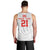 Custom Pacific Rugby Spirit Men Tank Top Tonga Ngatu Pride White Edition - Polynesian Pride
