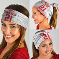 Custom Pacific Rugby Spirit Neck Gaiter Tonga Ngatu Pride White Edition - Polynesian Pride