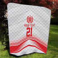Custom Pacific Rugby Spirit Quilt Tonga Ngatu Pride White Edition - Polynesian Pride