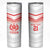 Custom Pacific Rugby Spirit Skinny Tumbler Tonga Ngatu Pride White Edition - Polynesian Pride