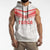 Custom Pacific Rugby Spirit Sleeveless Hoodie Tonga Ngatu Pride White Edition - Polynesian Pride
