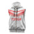 Custom Pacific Rugby Spirit Sleeveless Zip Hoodie Tonga Ngatu Pride White Edition - Polynesian Pride