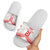 Custom Pacific Rugby Spirit Slide Sandals Tonga Ngatu Pride White Edition - Polynesian Pride