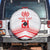 Custom Pacific Rugby Spirit Spare Tire Cover Tonga Ngatu Pride White Edition - Polynesian Pride