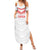 Custom Pacific Rugby Spirit Summer Maxi Dress Tonga Ngatu Pride White Edition - Polynesian Pride