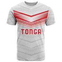 Custom Pacific Rugby Spirit T Shirt Tonga Ngatu Pride White Edition - Polynesian Pride