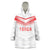 Custom Pacific Rugby Spirit Wearable Blanket Hoodie Tonga Ngatu Pride White Edition - Polynesian Pride