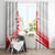Custom Pacific Rugby Spirit Window Curtain Tonga Ngatu Pride White Edition - Polynesian Pride