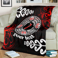 New Zealand Waitangi Day Personalised Blanket Aotearoa Te Ra O Waitangi With Maori Tattoo LT9 - Polynesian Pride