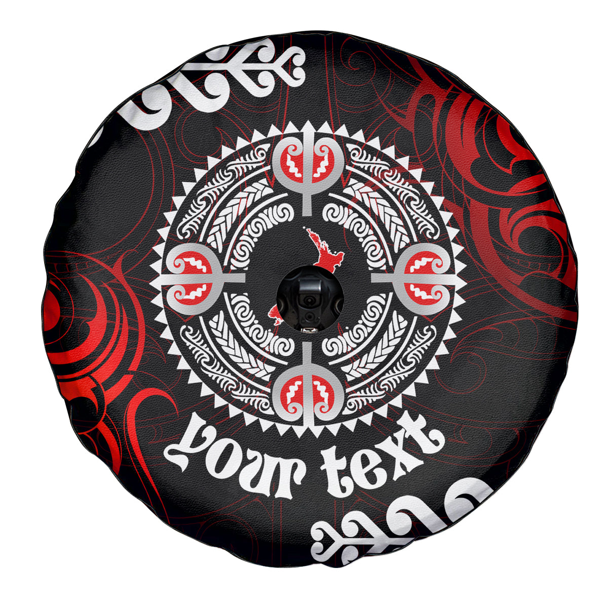 New Zealand Waitangi Day Personalised Spare Tire Cover Aotearoa Te Ra O Waitangi With Maori Tattoo LT9 - Polynesian Pride