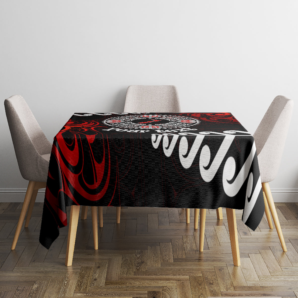 New Zealand Waitangi Day Personalised Tablecloth Aotearoa Te Ra O Waitangi With Maori Tattoo LT9 - Polynesian Pride