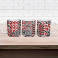 Aotearoa Kowhaiwhai Taniko Patchwork Motifs Ceramic Mug - Polynesian Pride
