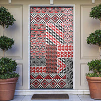 Aotearoa Kowhaiwhai Taniko Patchwork Motifs Door Cover - Polynesian Pride