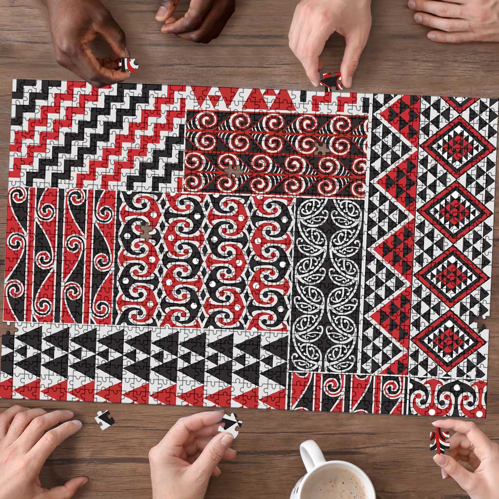 Aotearoa Kowhaiwhai Taniko Patchwork Motifs Puzzle - Polynesian Pride