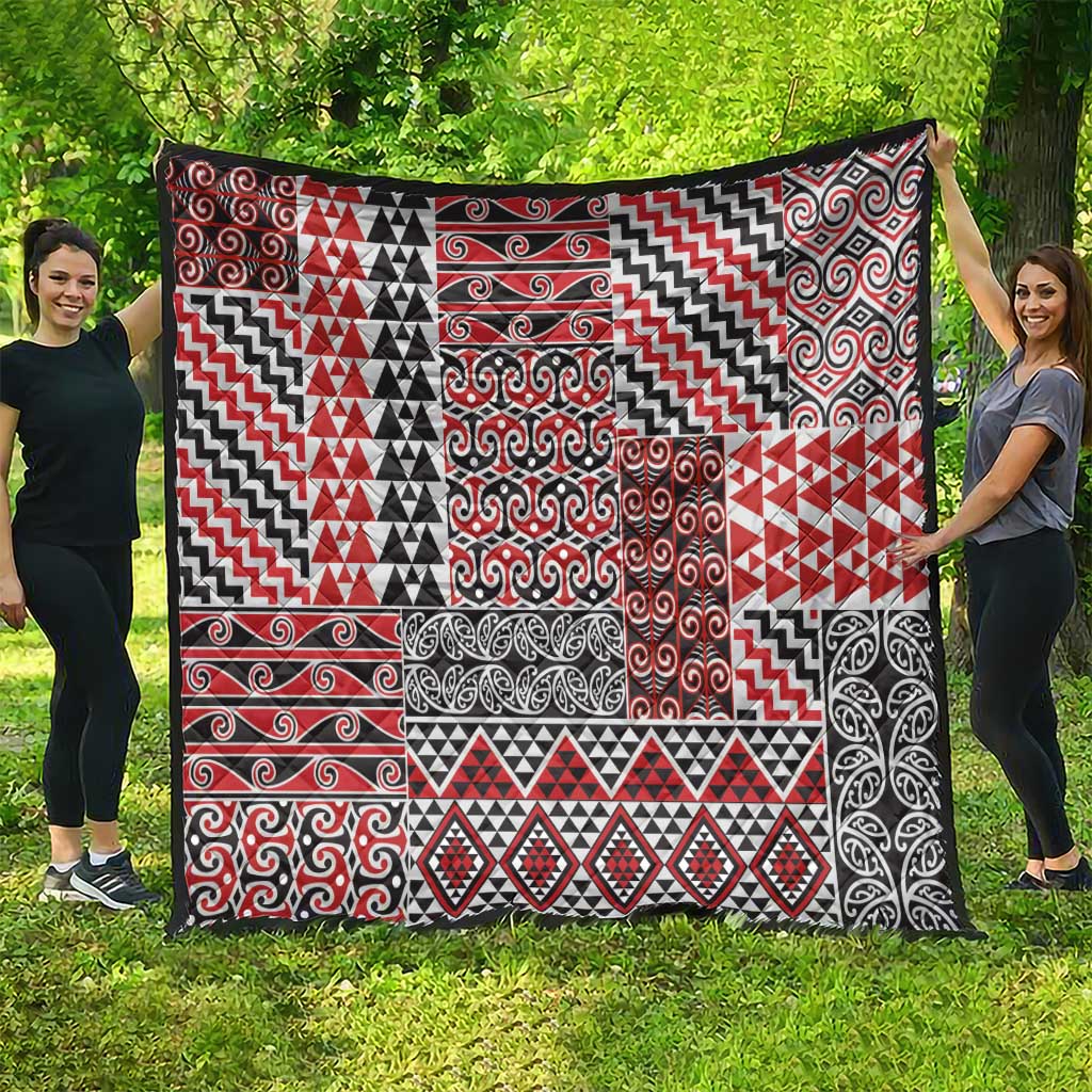 Aotearoa Kowhaiwhai Taniko Patchwork Motifs Quilt LT9 - Polynesian Pride