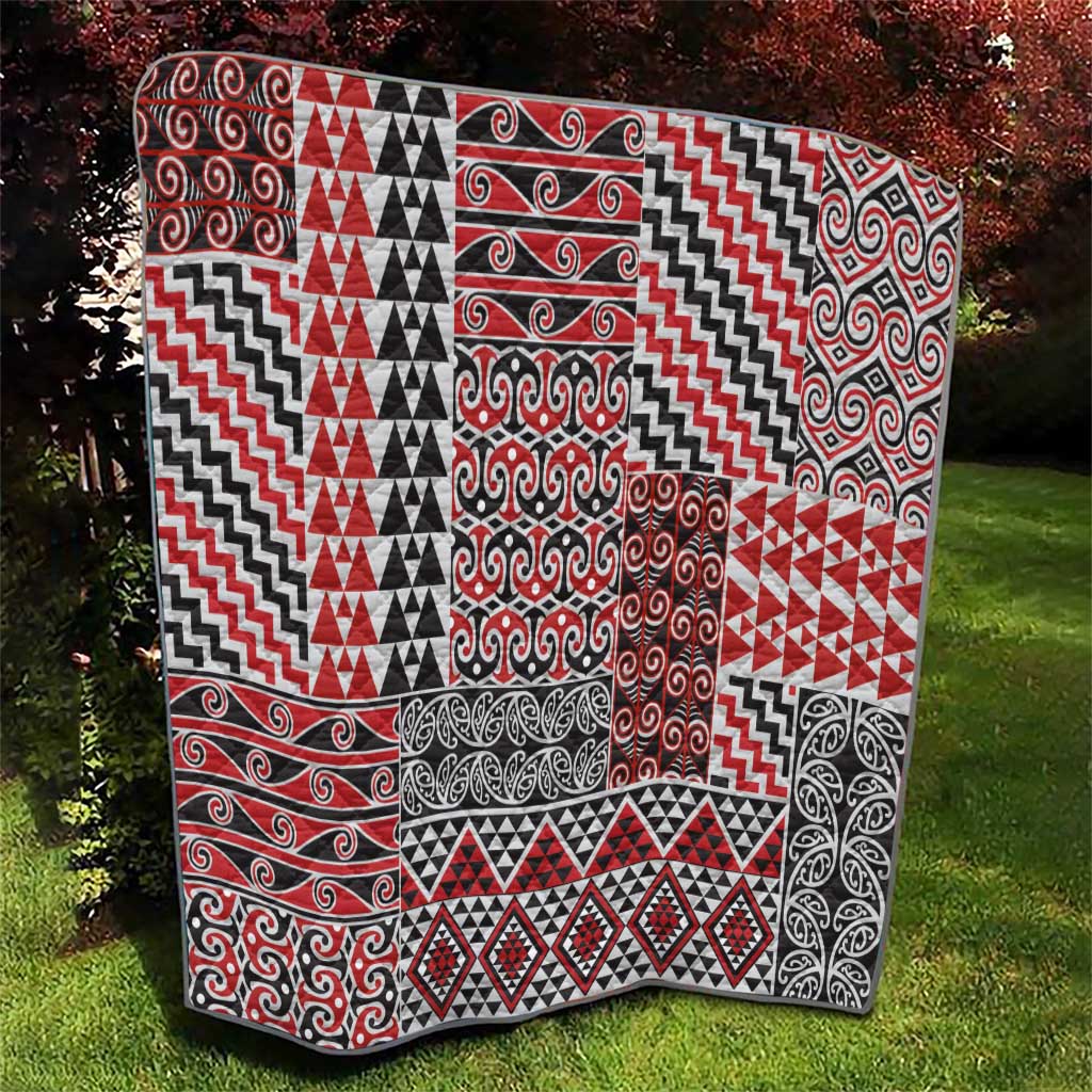 Aotearoa Kowhaiwhai Taniko Patchwork Motifs Quilt LT9 - Polynesian Pride