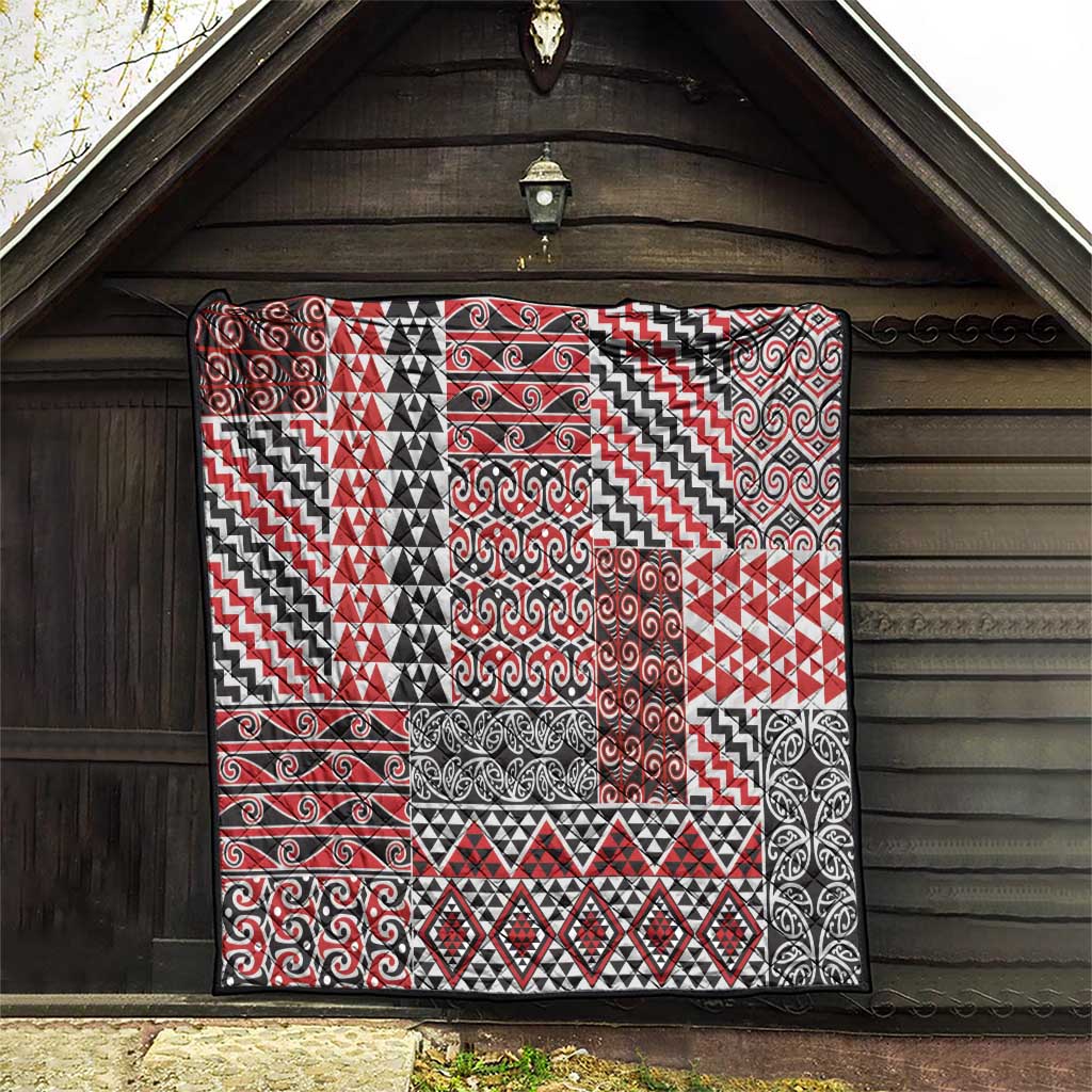 Aotearoa Kowhaiwhai Taniko Patchwork Motifs Quilt LT9 - Polynesian Pride