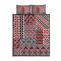 Aotearoa Kowhaiwhai Taniko Patchwork Motifs Quilt Bed Set