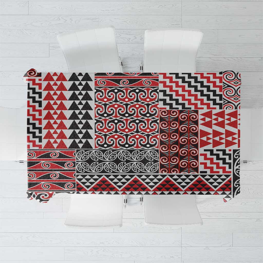 Aotearoa Kowhaiwhai Taniko Patchwork Motifs Tablecloth