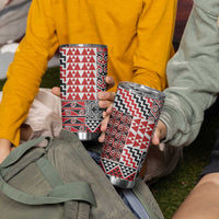 Aotearoa Kowhaiwhai Taniko Patchwork Motifs Tumbler Cup